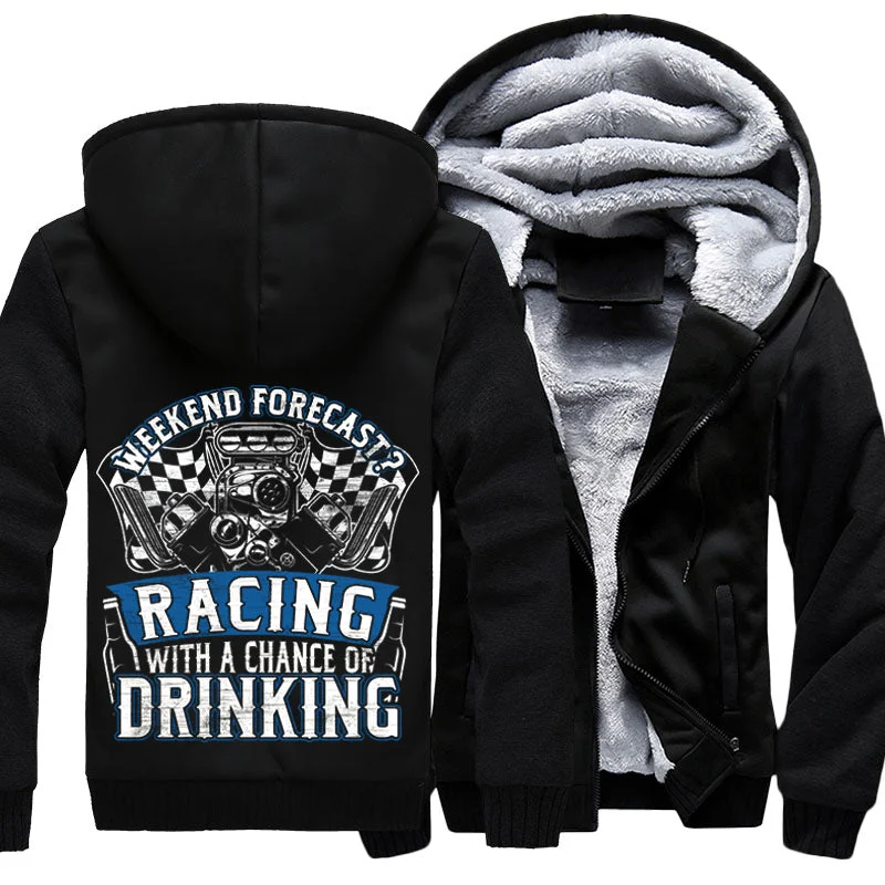 Superwarm Weekend Forecast Racing With A Chance Of Drinking Jackets With FREE SHIPPING