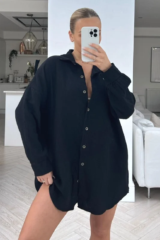 Black Mystic Eye Oversize Shirt