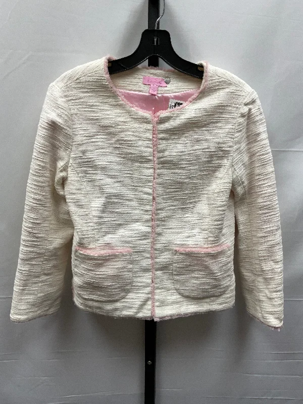 Cream & Pink Blazer Designer Lilly Pulitzer, Size S