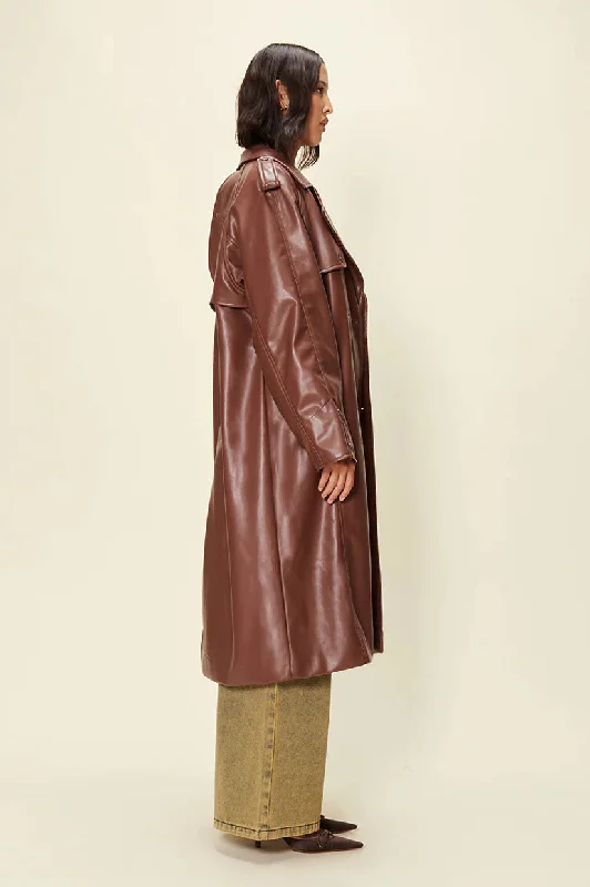 House Of Sunny Montague Trench - Chestnut