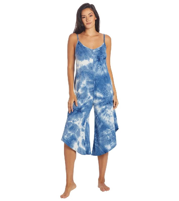 J.Valdi Women's Tie Dye Flowy Jumper Cover Up Blue