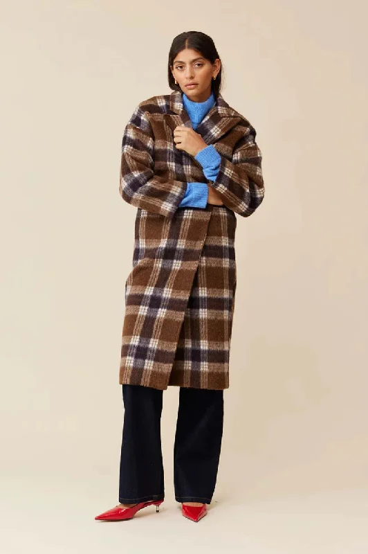 Ruby Rooney Coat - Brown Check