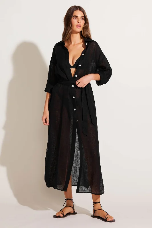 Playa Maxi - Black EcoLinen