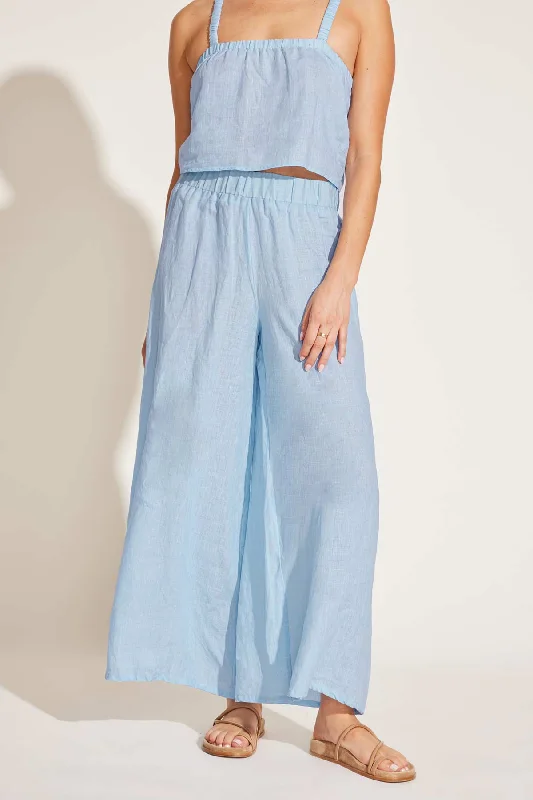 Tallows Linen Wide Leg Pant - Celeste EcoLinen