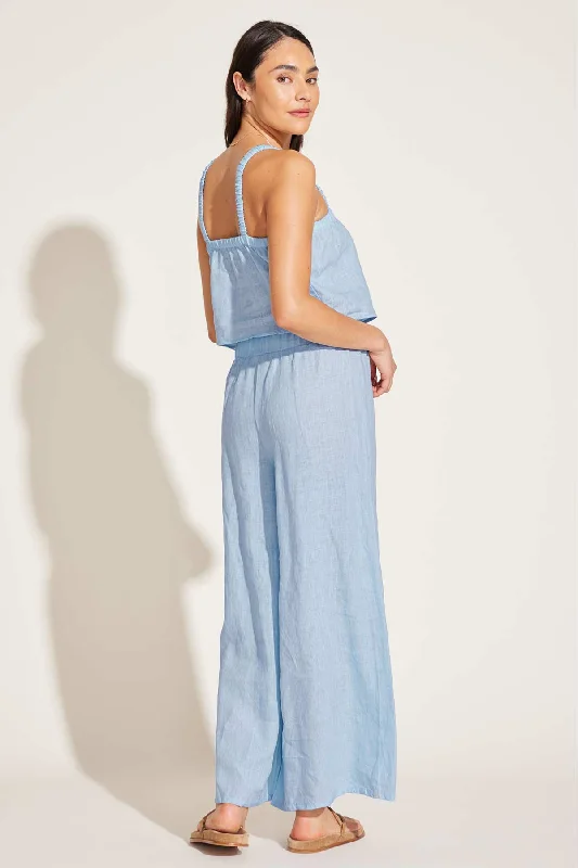 Tallows Linen Wide Leg Pant - Celeste EcoLinen