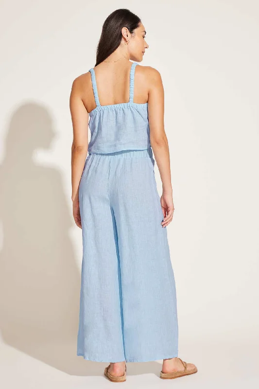 Tallows Linen Wide Leg Pant - Celeste EcoLinen