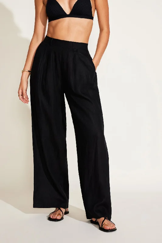 The Getaway Pant - Black EcoLinen