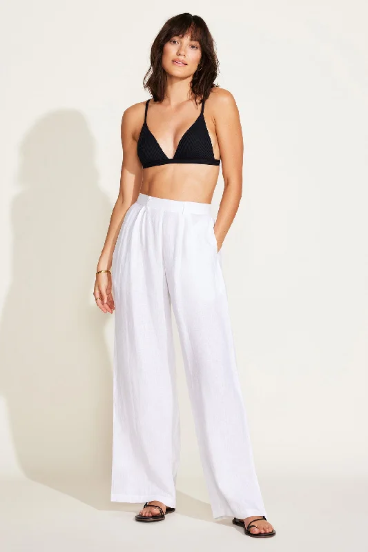 The Getaway Pant - White EcoLinen