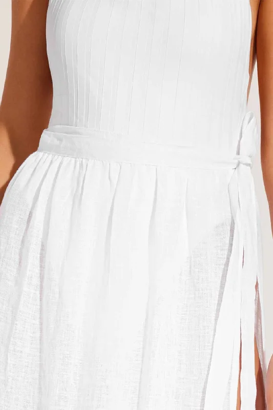 Vera Wrap Skirt - White Ecolinen