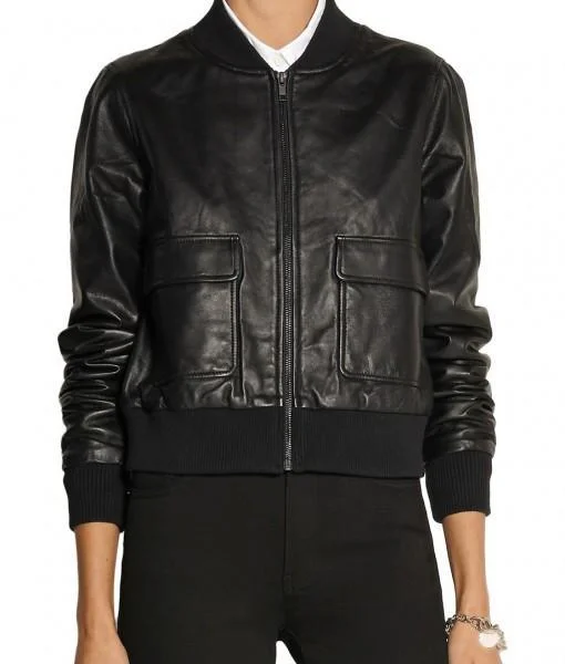 Super Barry Women Bomber Leather Jackets