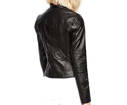 Super Black Women Biker Leather Jackets