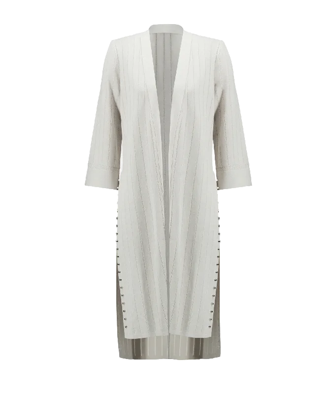 Rib Knit Cover-up Style - Cream