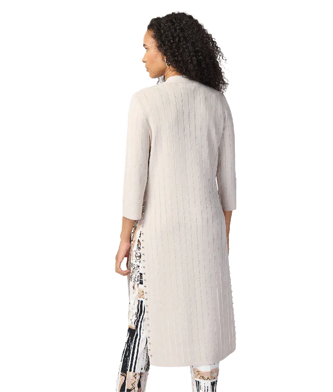 Rib Knit Cover-up Style - Cream