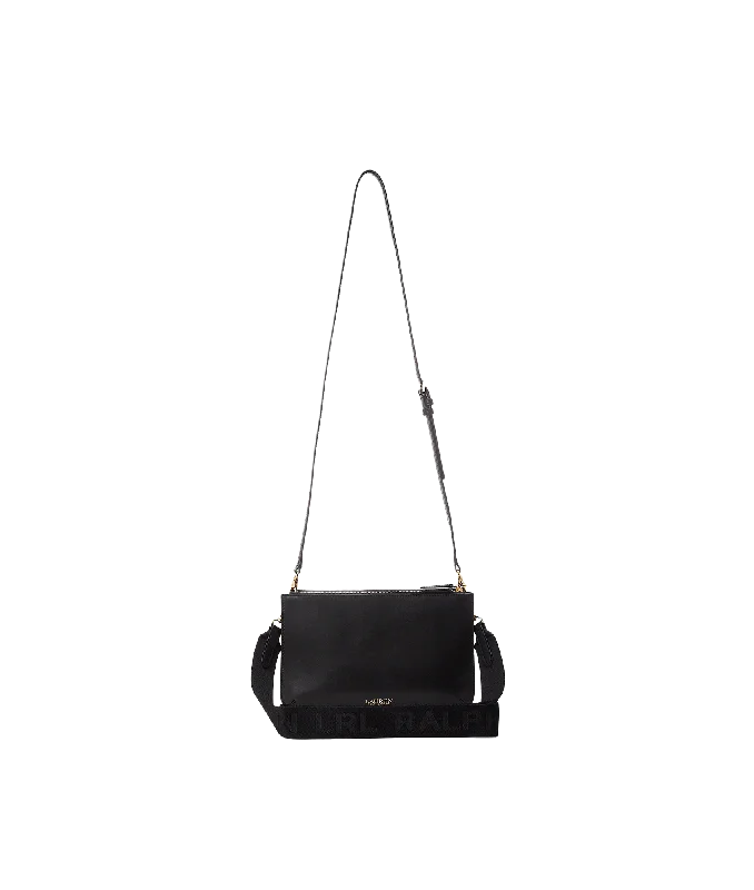 Leather Medium Landyn Crossbody Bag - Black