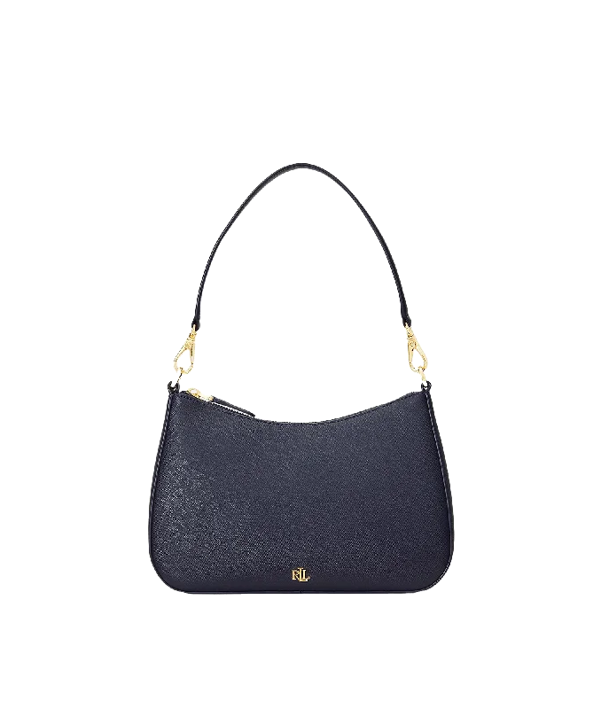 Crosshatch Leather Medium Danni Bag - Navy