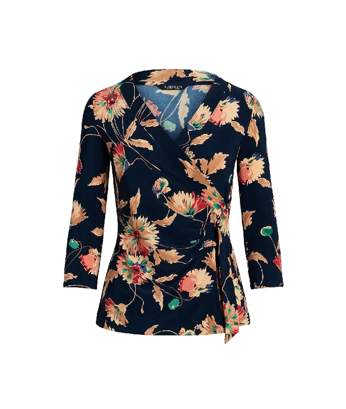 Floral Stretch Jersey Top - Multi