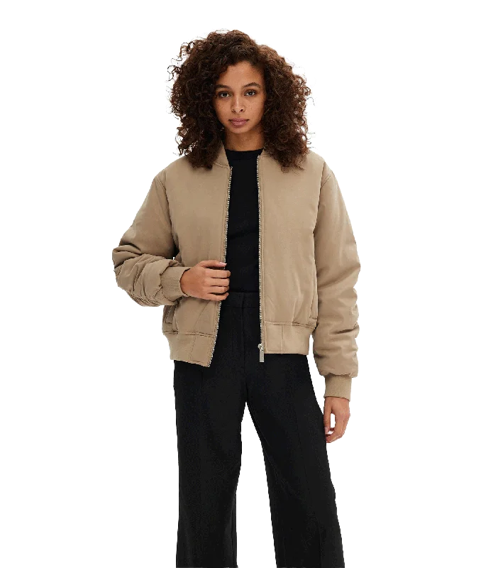 Slfnetra Bomber Jacket - Beige