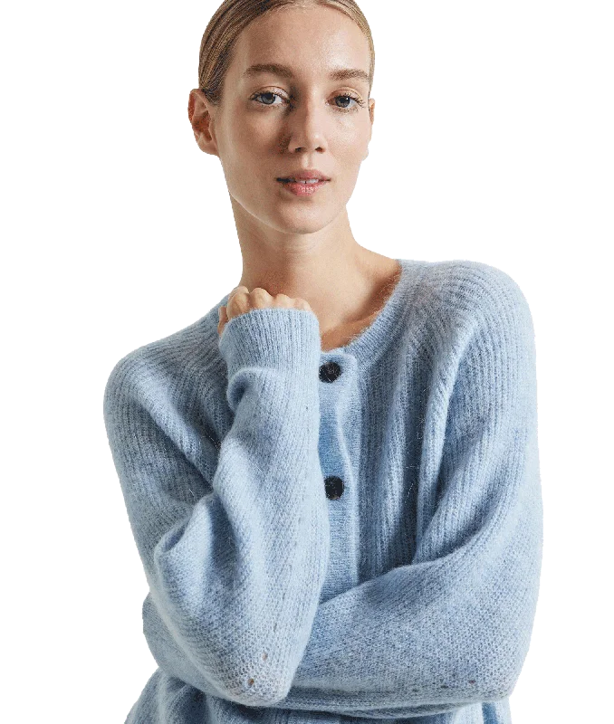 Long-sleeved Cardigan - Blue