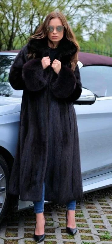 Lux Real Mink Fur Maxi Coat