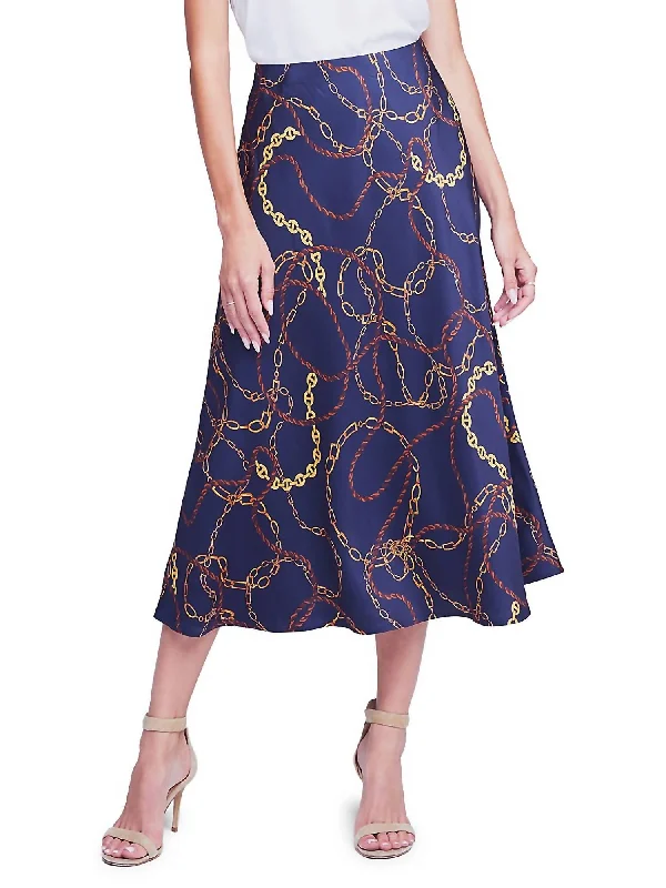 Clarisa Midi Skirt In Navy