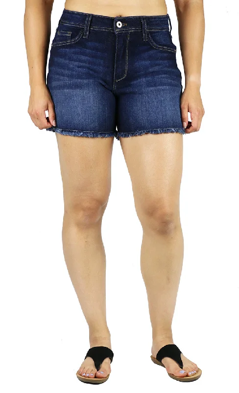 Lauren High Rise 5"" Inseam Short Dark Wash