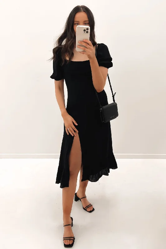 Corinne Midi Dress Black