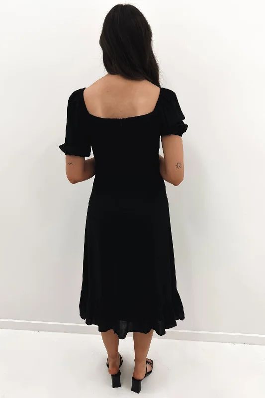 Corinne Midi Dress Black