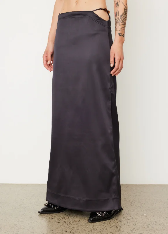 Double Satin Maxi Skirt