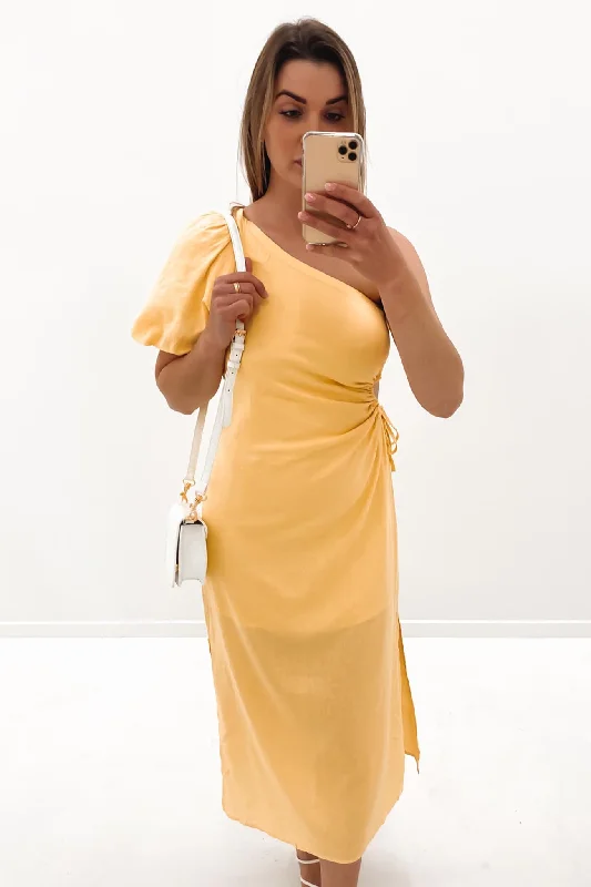 Greta Midi Dress Lemon