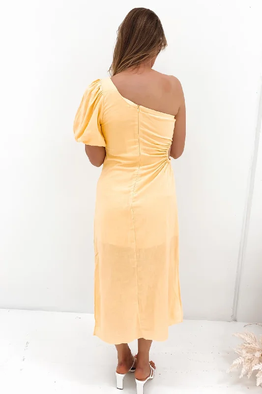 Greta Midi Dress Lemon