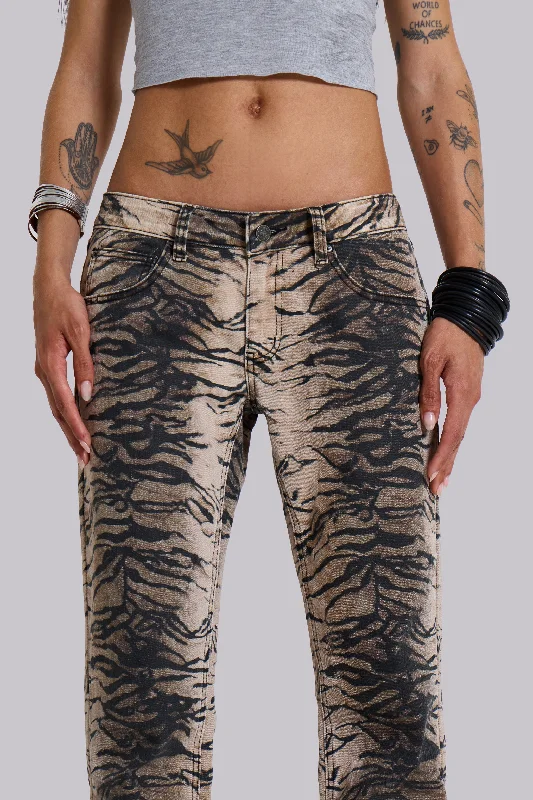 Leona Tiger Bootcut Jeans