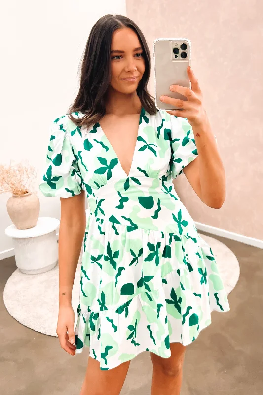 Mali Mini Dress Green Multi