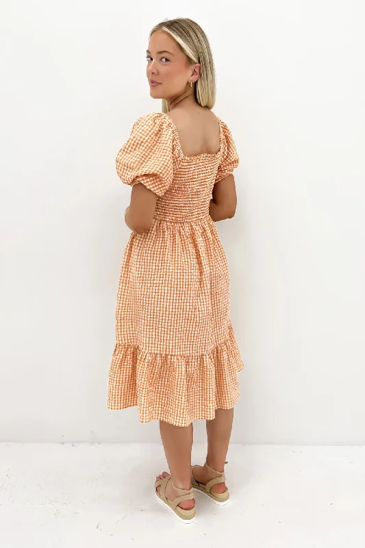 Marlee Midi Dress Mango Gingham