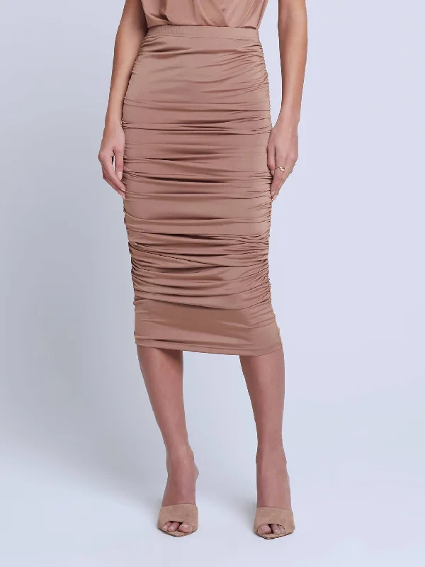 Otis Pencil Skirt In Ginger Snap