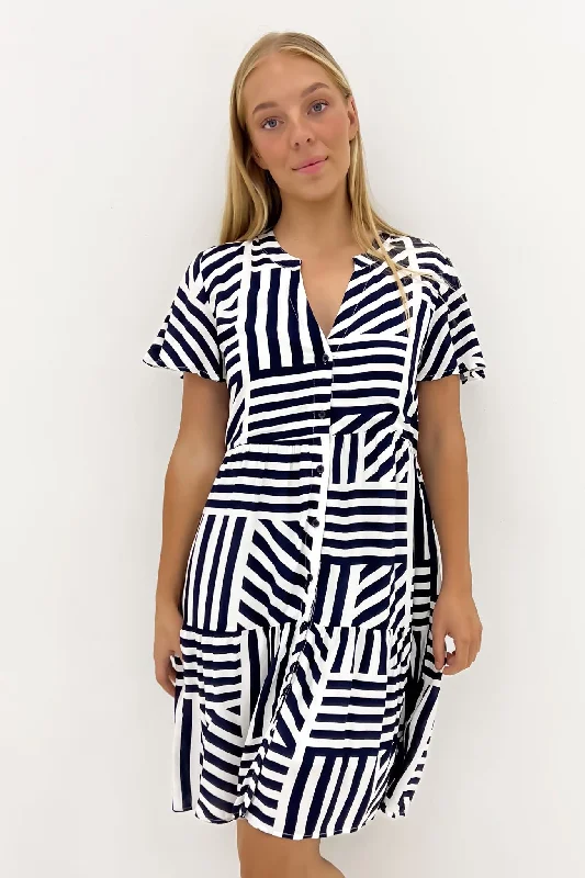 Sara Mini Dress Ziggy Navy