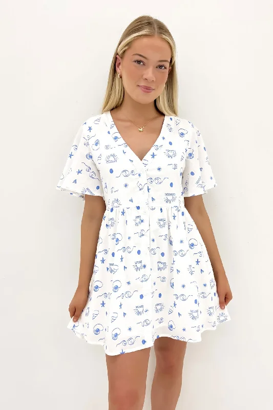 William Mini Dress Blue Seaside