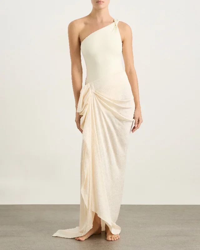 Ardea Draped Skirt - Pearl