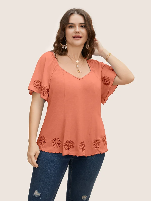 bandana-floral-embroidered-ruffle-sleeve-t-shirt