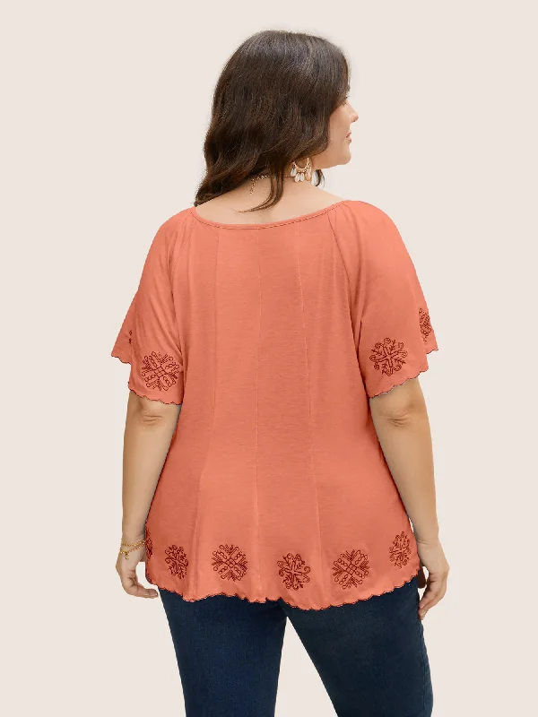 bandana-floral-embroidered-ruffle-sleeve-t-shirt