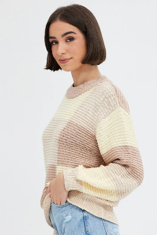 beige-knit-top-round-neck-long-sleeve-patchwork-kn2652a-12p-1