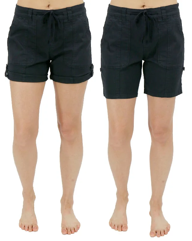 black-cargo-shorts