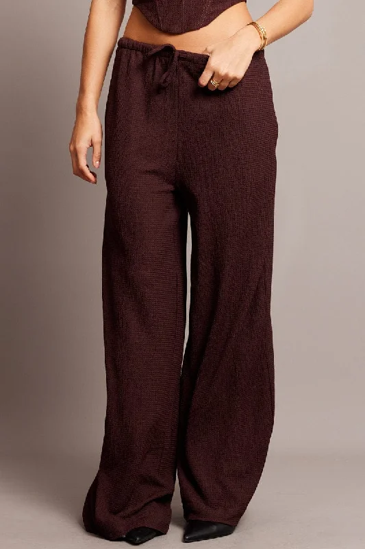 brown-wide-leg-pants-high-rise-textured-fabric-bt3059ax-47p-1