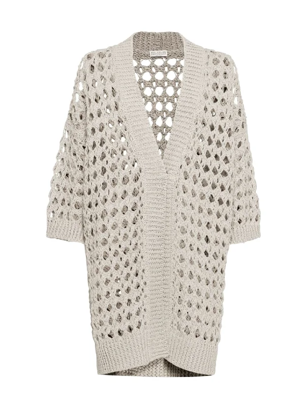 Openwork cardigan