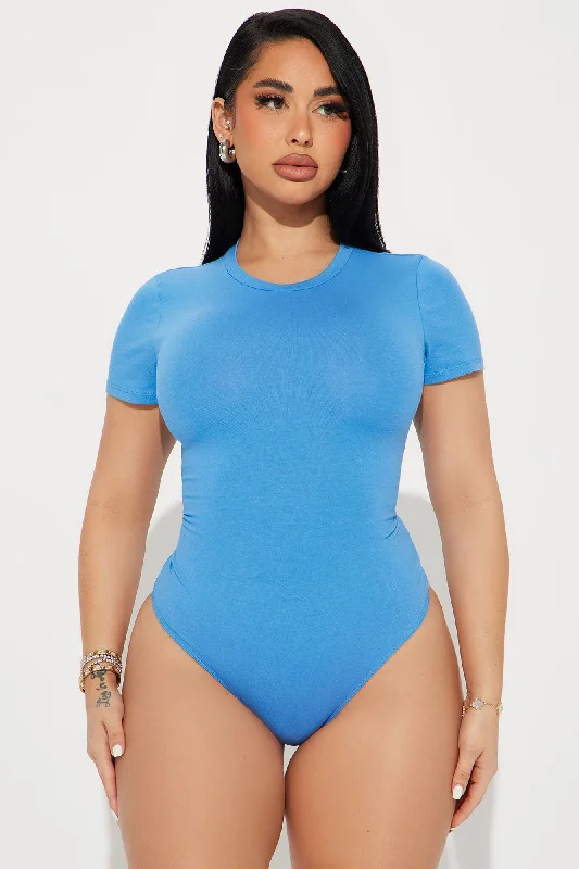 Cambria Short Sleeve Bodysuit - Blue