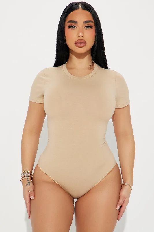 Cambria Short Sleeve Bodysuit - Sand