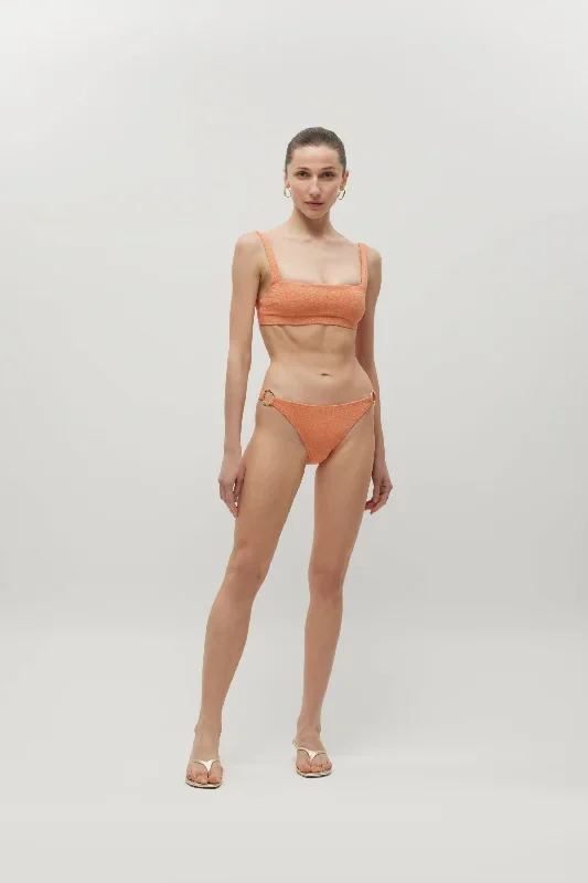 Camille Salmon Shiny Rib Bikini