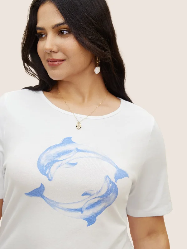 crew-neck-dolphin-print-arc-hem-t-shirt