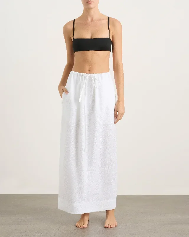 Delphi Cocoon Skirt - White