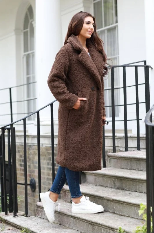 double-second-brown-longline-fur-teddy-coat