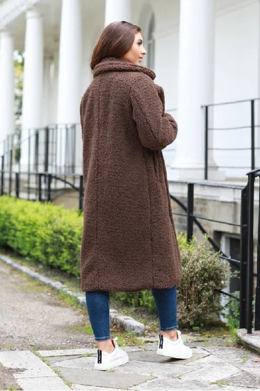 double-second-brown-longline-fur-teddy-coat